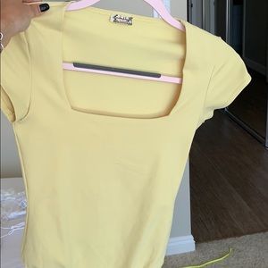 FREE PEOPLE SQUARE NECK BODYSUIT